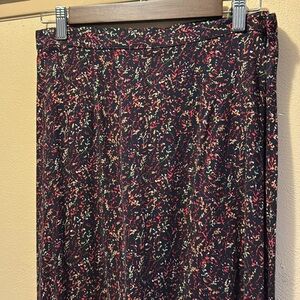 Vintage Studio Floral Black Maxi Skirt